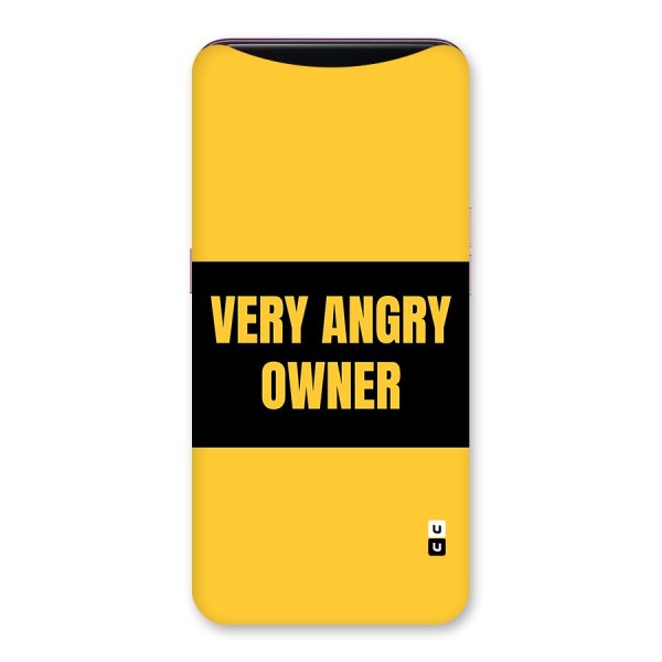 Angry Owner Back Case for Oppo Find X