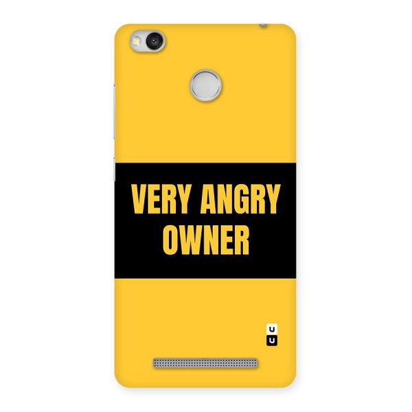 Angry Owner Back Case for Redmi 3S Prime