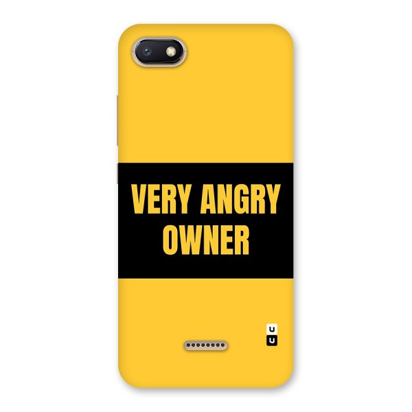 Angry Owner Back Case for Redmi 6A