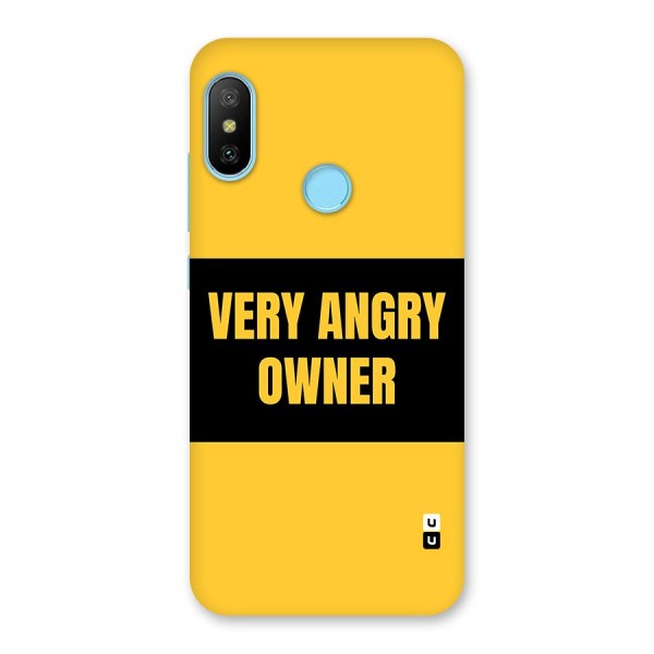 Angry Owner Back Case for Redmi 6 Pro