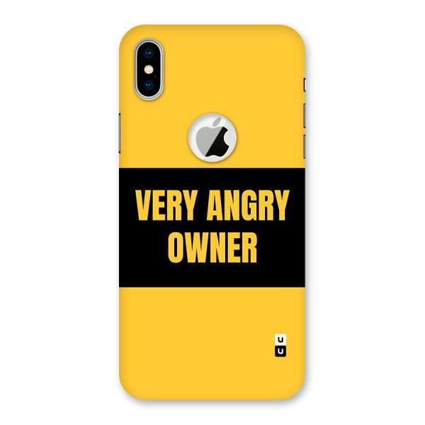 Angry Owner Back Case for iPhone XS Logo Cut