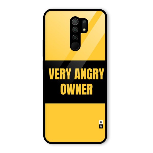 Angry Owner Glass Back Case for Redmi 9 Prime