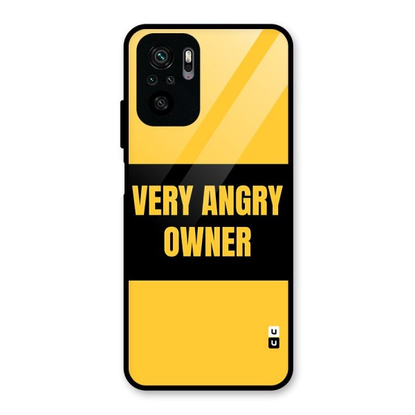 Angry Owner Glass Back Case for Redmi Note 10