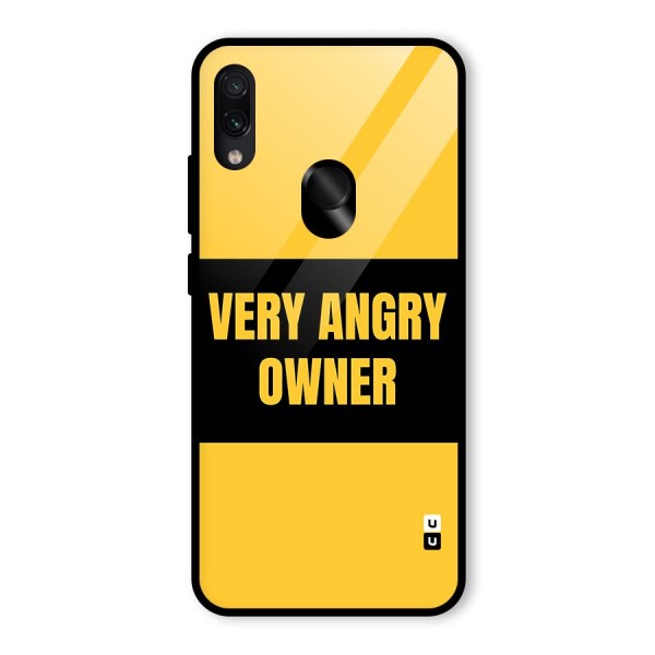 Angry Owner Glass Back Case for Redmi Note 7