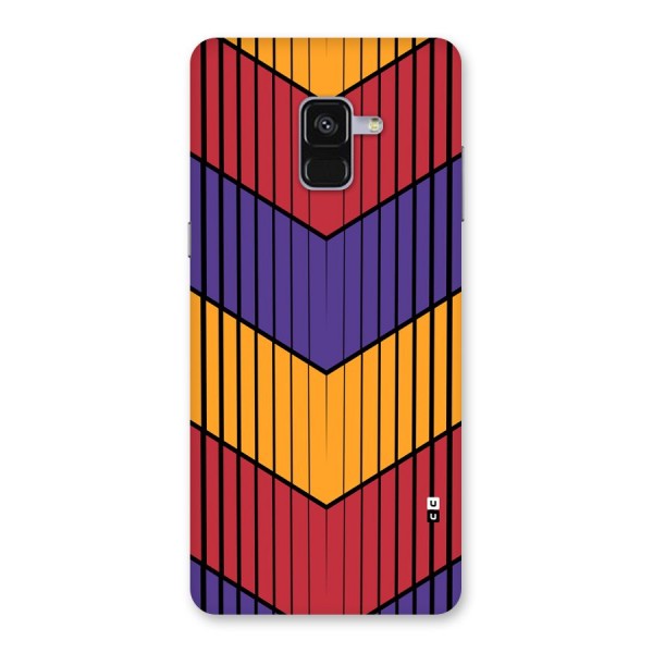 Angular Stripes Back Case for Galaxy A8 Plus