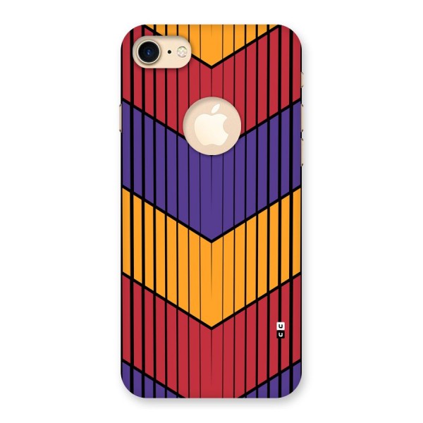 Angular Stripes Back Case for iPhone 8 Logo Cut