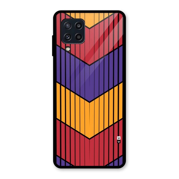 Angular Stripes Glass Back Case for Galaxy M32