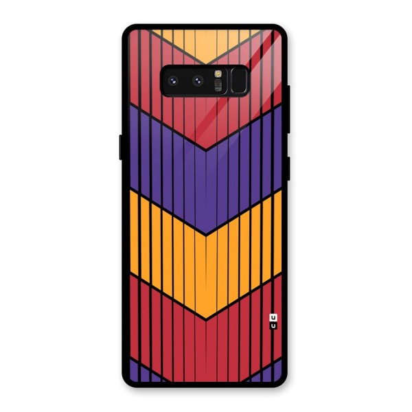 Angular Stripes Glass Back Case for Galaxy Note 8