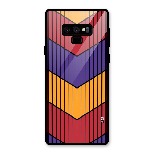 Angular Stripes Glass Back Case for Galaxy Note 9