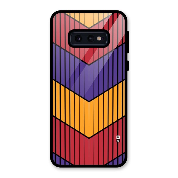 Angular Stripes Glass Back Case for Galaxy S10e