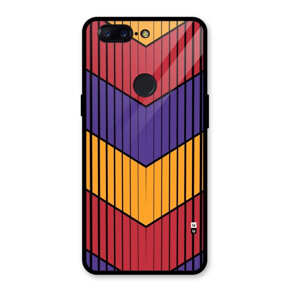 Angular Stripes Glass Back Case for OnePlus 5T