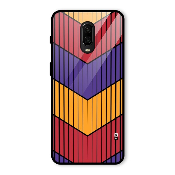 Angular Stripes Glass Back Case for OnePlus 6T