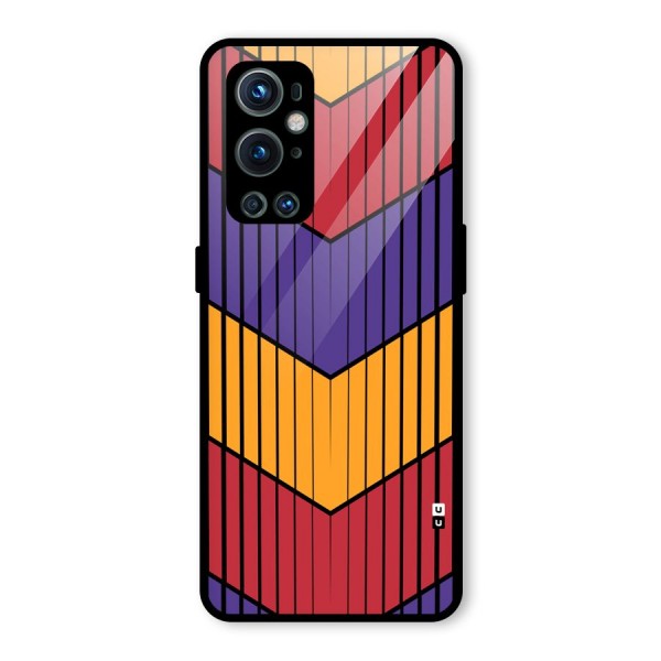 Angular Stripes Glass Back Case for OnePlus 9 Pro