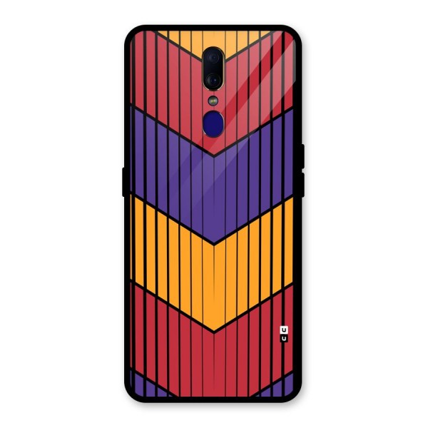 Angular Stripes Glass Back Case for Oppo F11