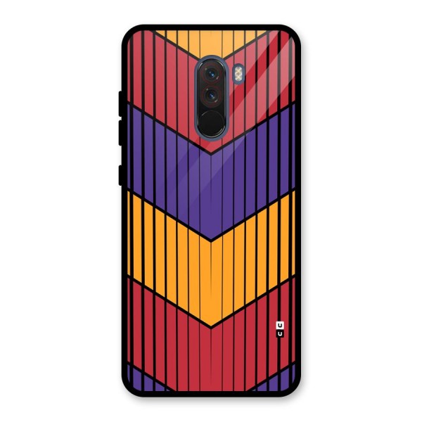 Angular Stripes Glass Back Case for Poco F1