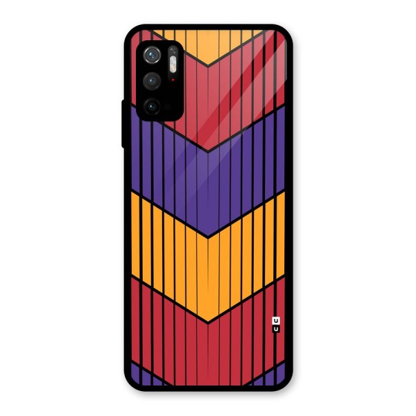 Angular Stripes Glass Back Case for Poco M3 Pro 5G