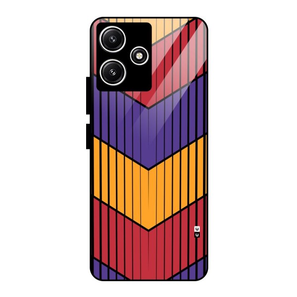 Angular Stripes Glass Back Case for Poco M6 Pro