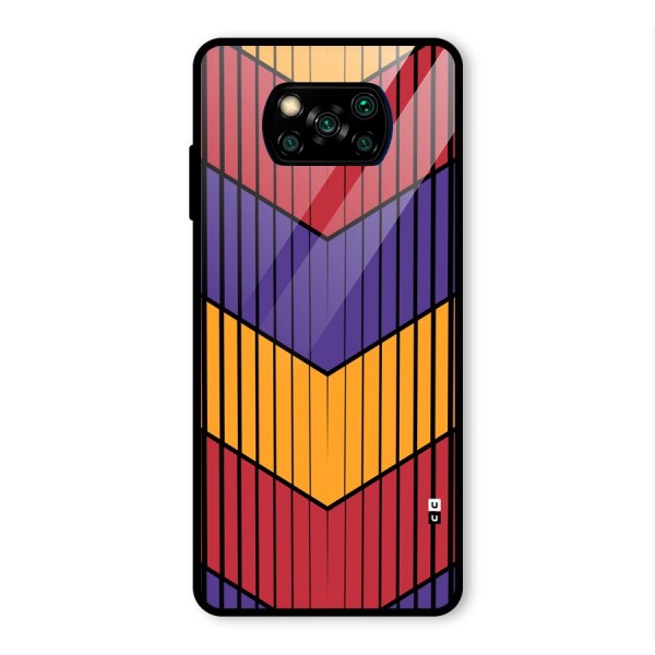 Angular Stripes Glass Back Case for Poco X3 Pro