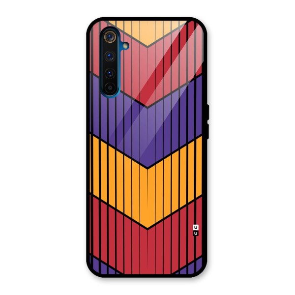 Angular Stripes Glass Back Case for Realme 6 Pro