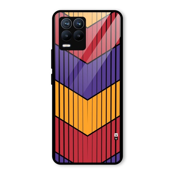 Angular Stripes Glass Back Case for Realme 8