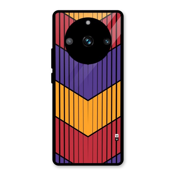 Angular Stripes Glass Back Case for Realme Narzo 60 Pro