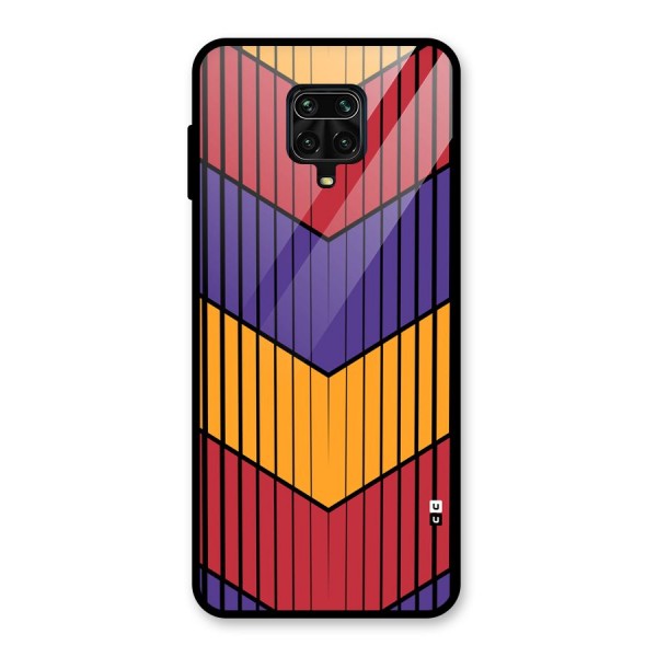 Angular Stripes Glass Back Case for Redmi Note 9 Pro