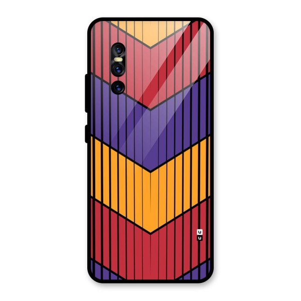 Angular Stripes Glass Back Case for Vivo V15 Pro