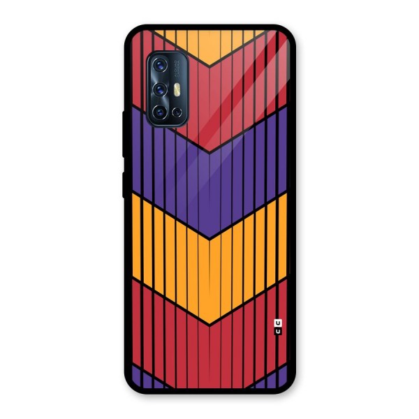 Angular Stripes Glass Back Case for Vivo V17