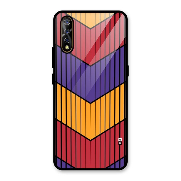 Angular Stripes Glass Back Case for Vivo Z1x