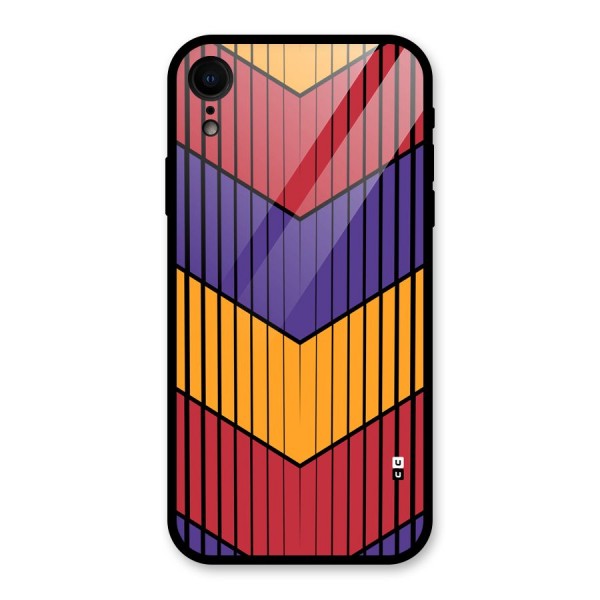 Angular Stripes Glass Back Case for iPhone XR