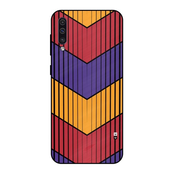 Angular Stripes Metal Back Case for Galaxy A50