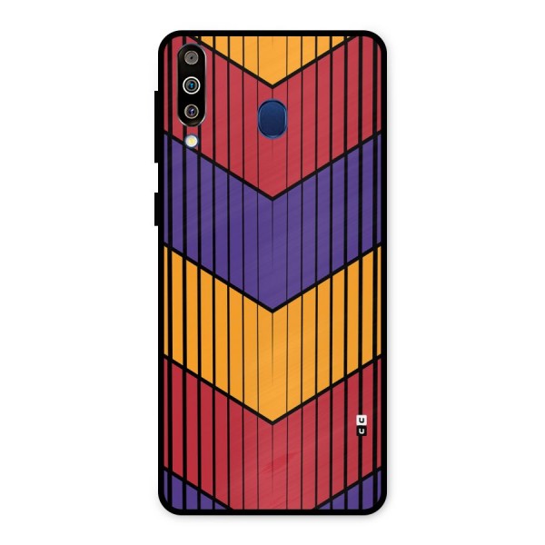 Angular Stripes Metal Back Case for Galaxy M30