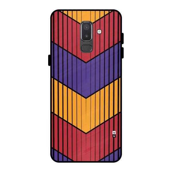 Angular Stripes Metal Back Case for Galaxy On8 (2018)