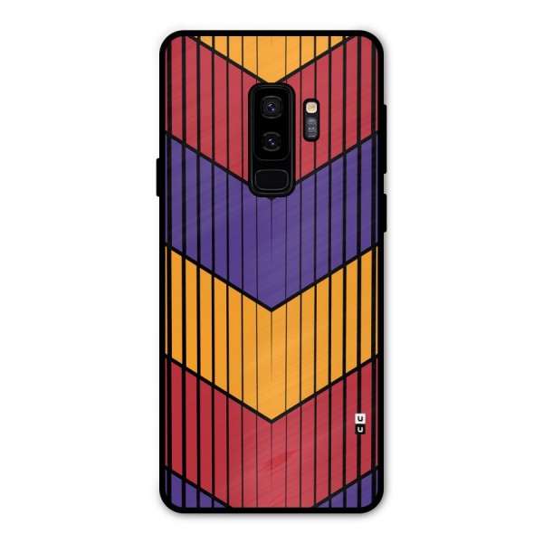 Angular Stripes Metal Back Case for Galaxy S9 Plus