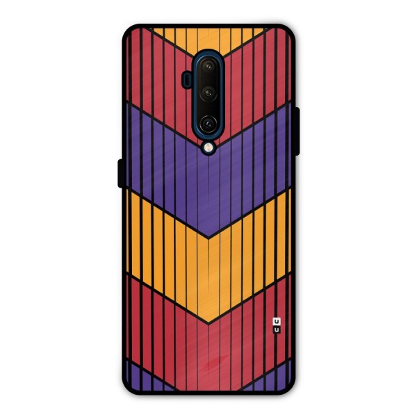 Angular Stripes Metal Back Case for OnePlus 7T Pro