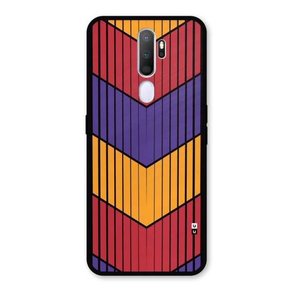 Angular Stripes Metal Back Case for Oppo A9 (2020)