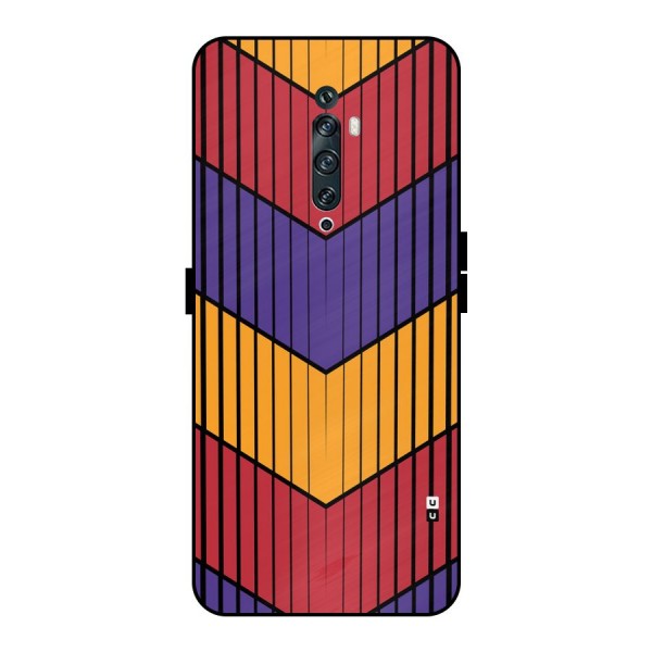 Angular Stripes Metal Back Case for Oppo Reno2 F