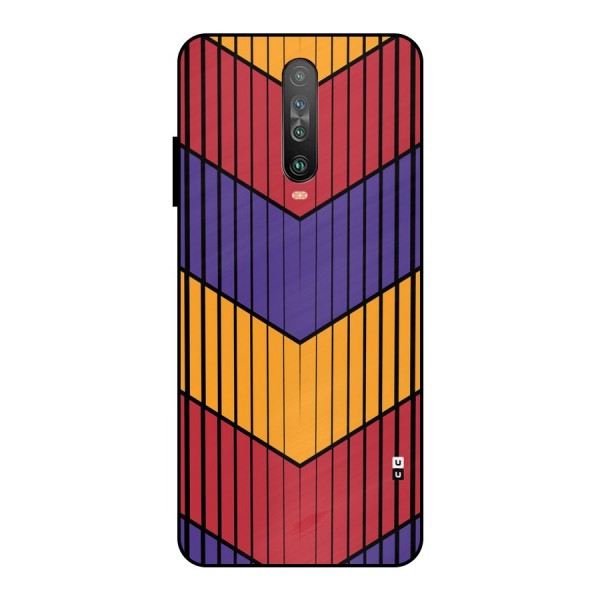 Angular Stripes Metal Back Case for Poco X2