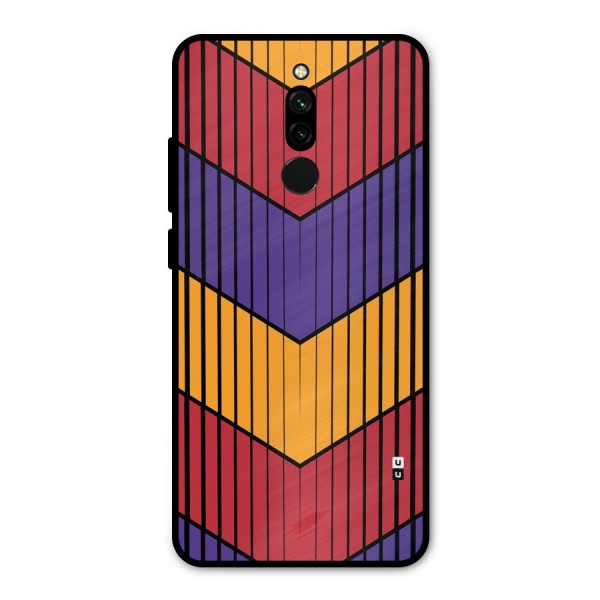 Angular Stripes Metal Back Case for Redmi 8