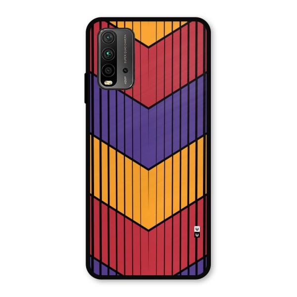 Angular Stripes Metal Back Case for Redmi 9 Power