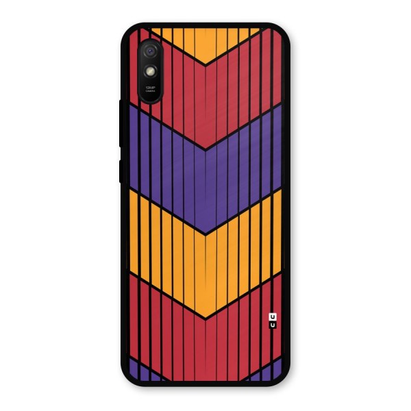 Angular Stripes Metal Back Case for Redmi 9a