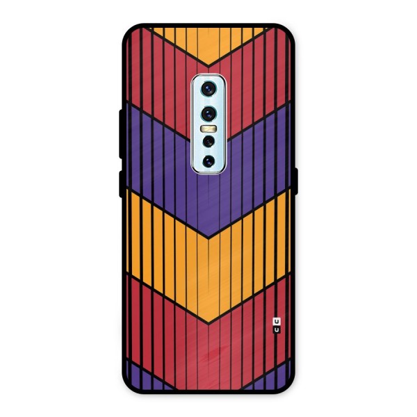 Angular Stripes Metal Back Case for Vivo V17 Pro