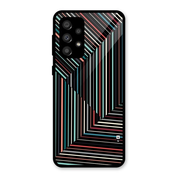 Angulars Stripes Glass Back Case for Galaxy A32