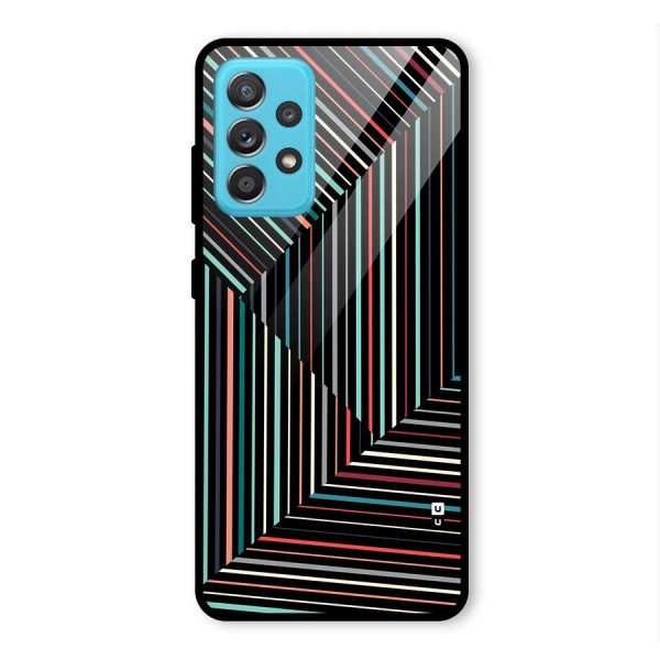 Angulars Stripes Glass Back Case for Galaxy A52