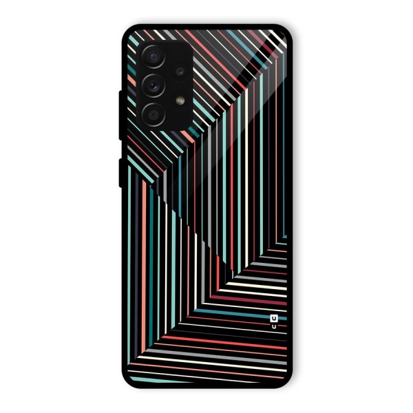 Angulars Stripes Glass Back Case for Galaxy A53 5G