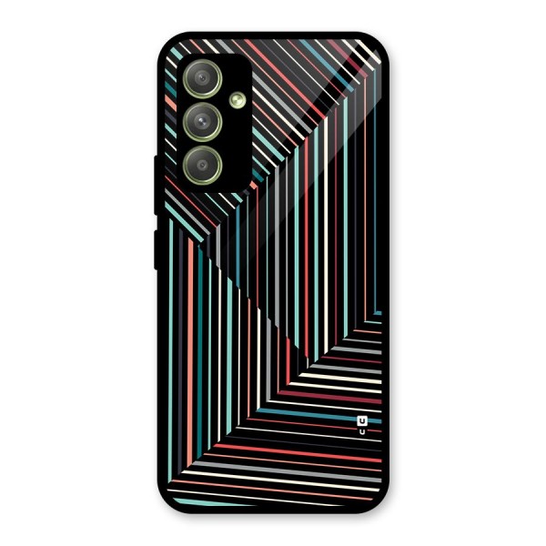 Angulars Stripes Glass Back Case for Galaxy A54