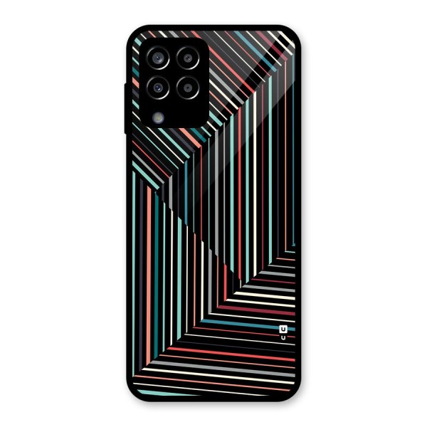 Angulars Stripes Glass Back Case for Galaxy M33