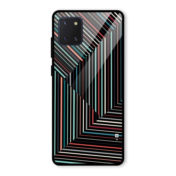 Angulars Stripes Glass Back Case for Galaxy Note 10 Lite