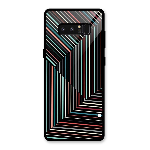 Angulars Stripes Glass Back Case for Galaxy Note 8