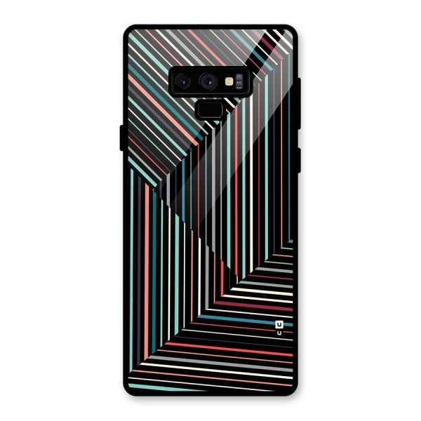 Angulars Stripes Glass Back Case for Galaxy Note 9